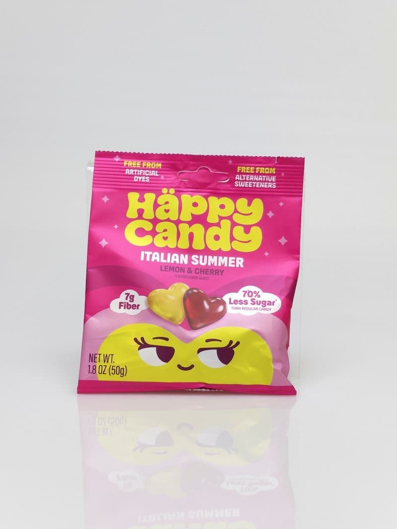 Häppy Candy Italian Summer Lemon & Cherry Flavored Gummy Hearts