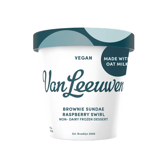 Van Leeuwen Ice Cream Oat Brownie Sundae Raspberry Swirl