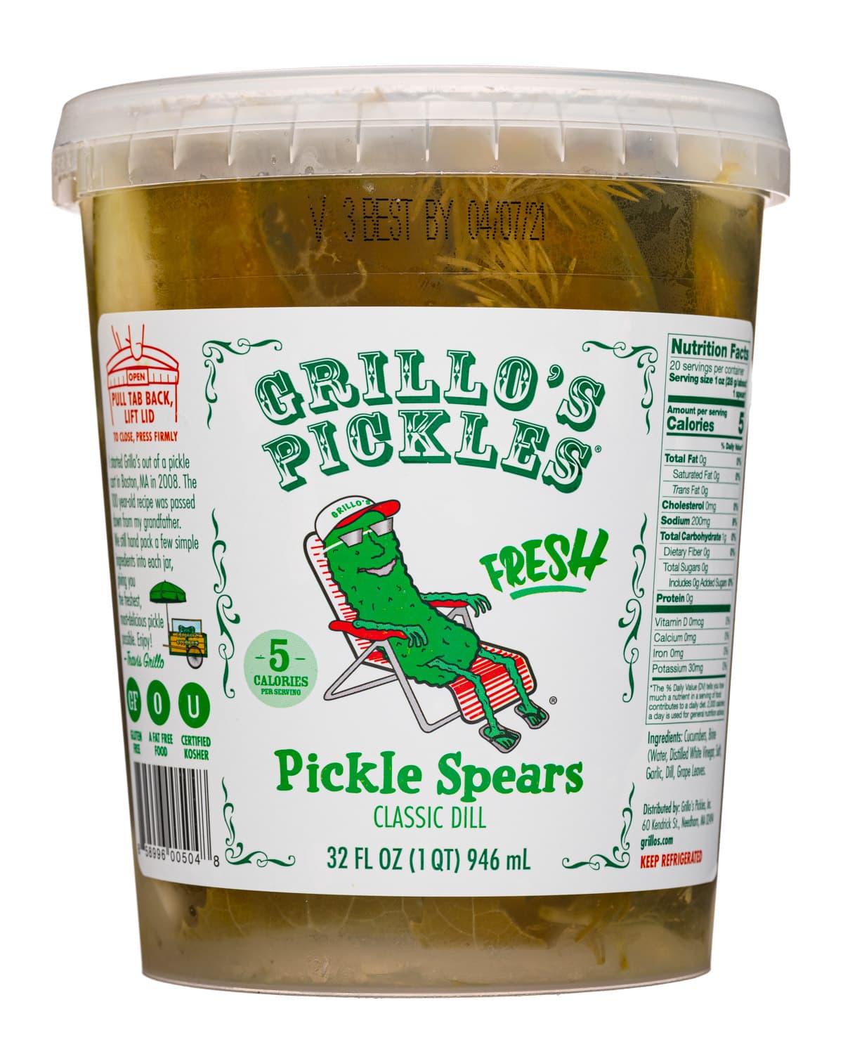 Grillo's Pickles Classic Dill Pickle Spears 32oz