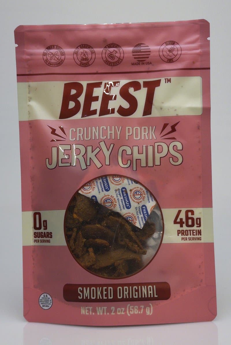 BEEST Snacks Crunchy Pork Jerky Chips – Smoked Original
