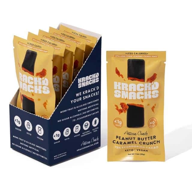 Krack'd Snacks Dark Chocolate Peanut Butter Caramel Crunch