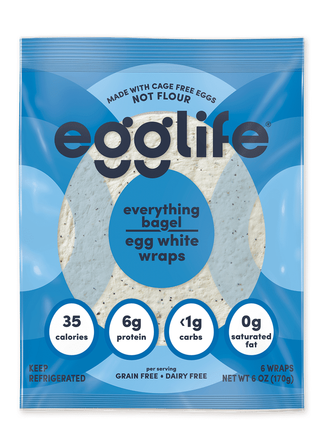 egglife egglife egg white wraps, everything bagel