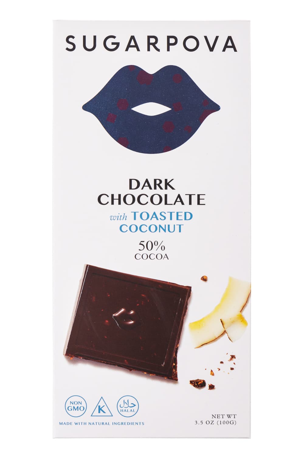 Sugarpova Dark Chocolate with Toasted Coconut