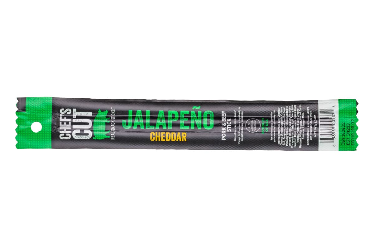 Chef's Cut Jerky Jalapeno Cheddar-  Pork & Beef Stick