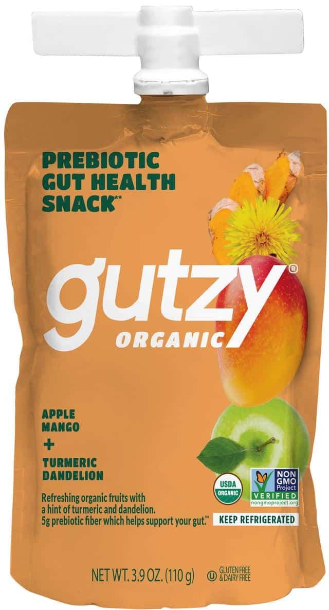 gutzy organic Apple, Mango + Turmeric, Dandelion