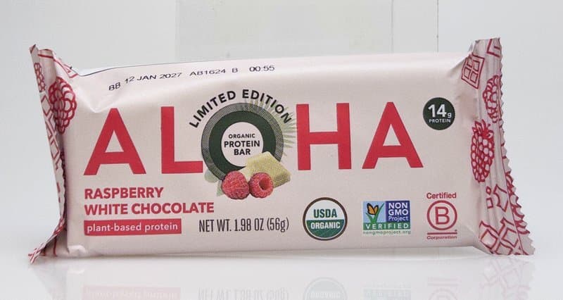 ALOHA Raspberry White Chocolate Organic Protein Bar