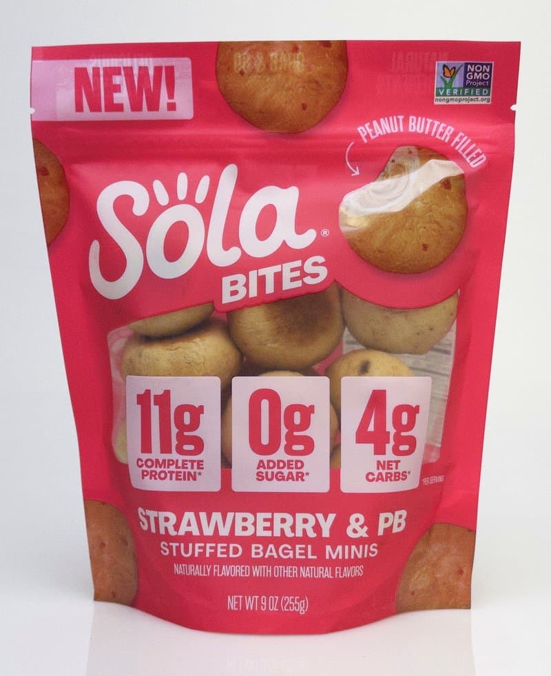Sola Bites Strawberry & PB Stuffed Bagel Minis