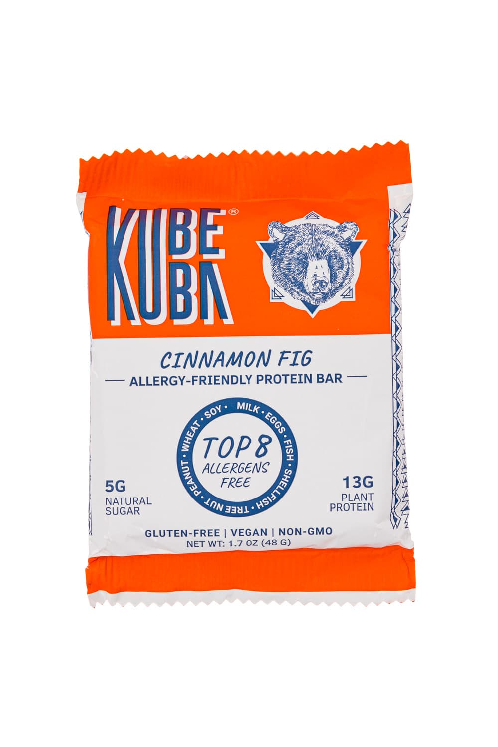 KUBEBA Cinnamon Fig Allergy-Friendly Protein Bar 