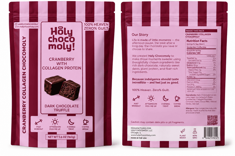 Holy Chocomoly! Cranberry Collagen Truffle