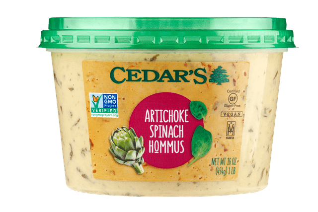 Cedar's Artichoke Spinach Hommus 16oz