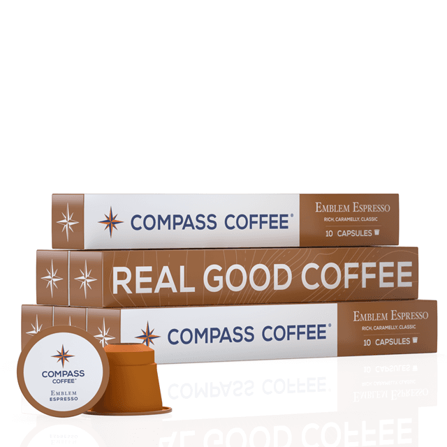 Compass Coffee Emblem Espresso Nespresso Capsules