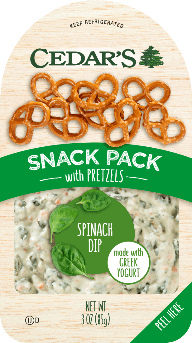 Cedar's Snack Pack with Spinach Dip Pretzels 3 oz
