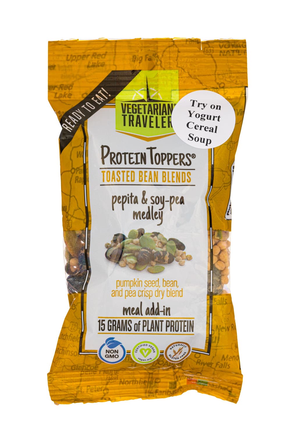 Vegetarian Traveler Pepita & Soy-Pea Medley
