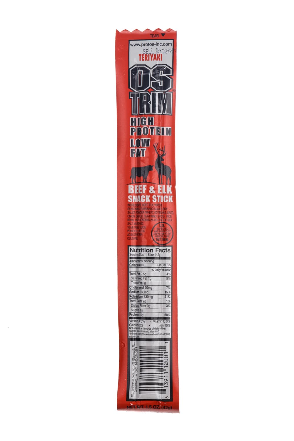 Ostrim Beef & Elk Snack Stick - Teriyaki