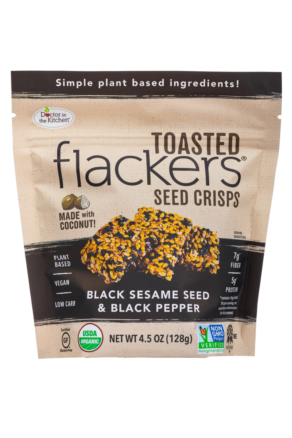 Flackers Black Sesame Seed & Black Pepper