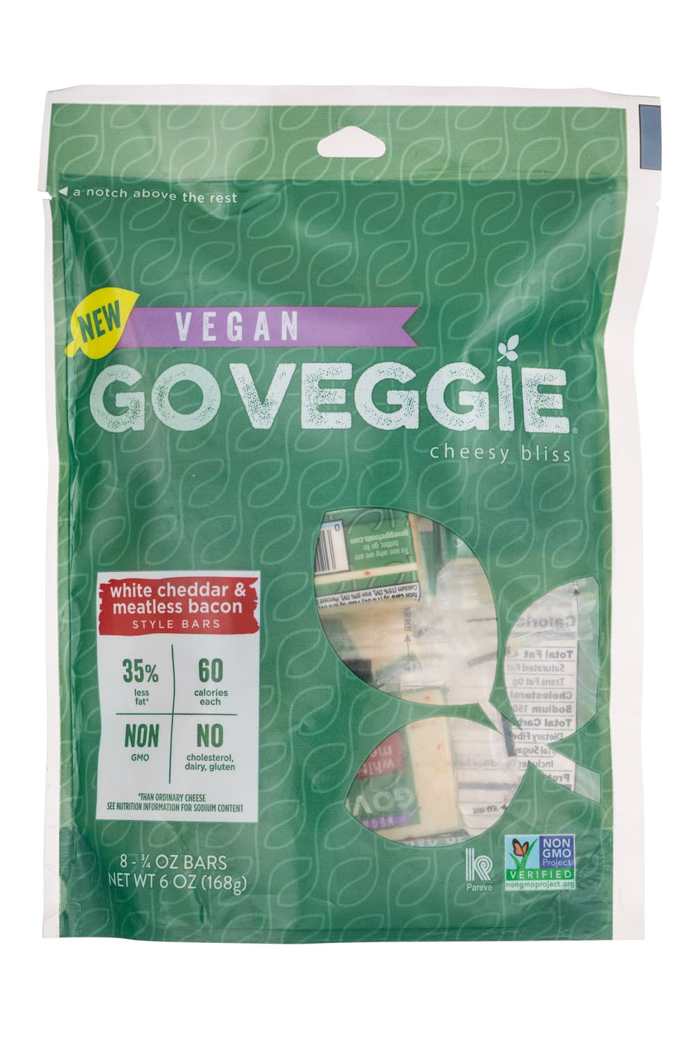 Go Veggie White Cheddar & Meatless Bacon Cheese Bar
