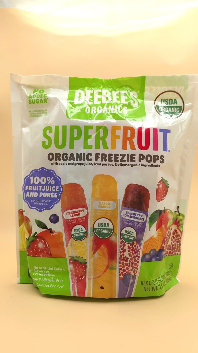 DeeBee's Organics Superfruit Organic Freezie Pops — Strawberry Lemon, Mango Orange, Blueberry Pomegranate