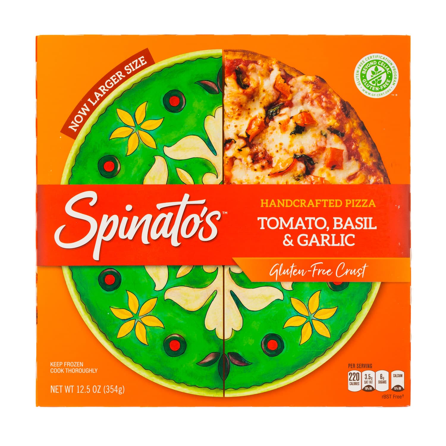 Spinato's Frozen Specialty Pizzas Tomato, Basil & Garlic