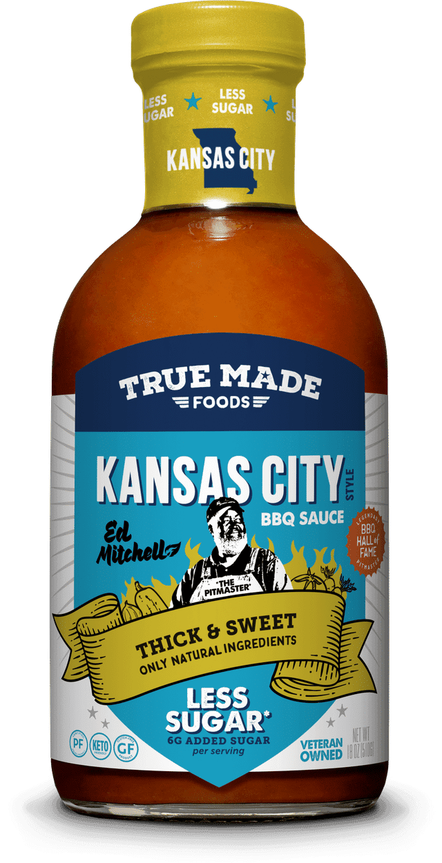 True Made Foods Pitmaster, KC-Style Original BBQ Sauce, Low Sugar