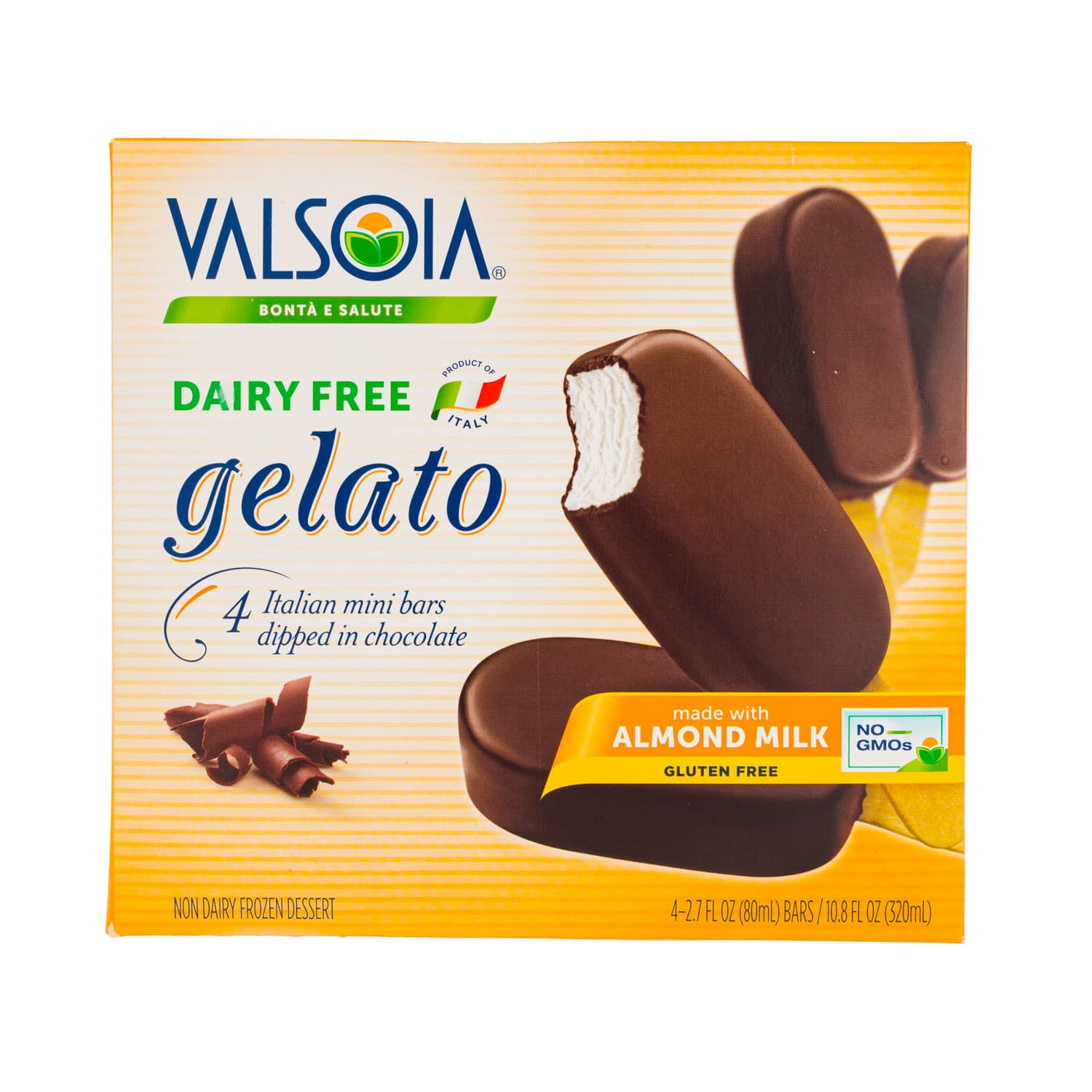 Valsoia 4 Italian Mini Bars Dipped in Chocolate