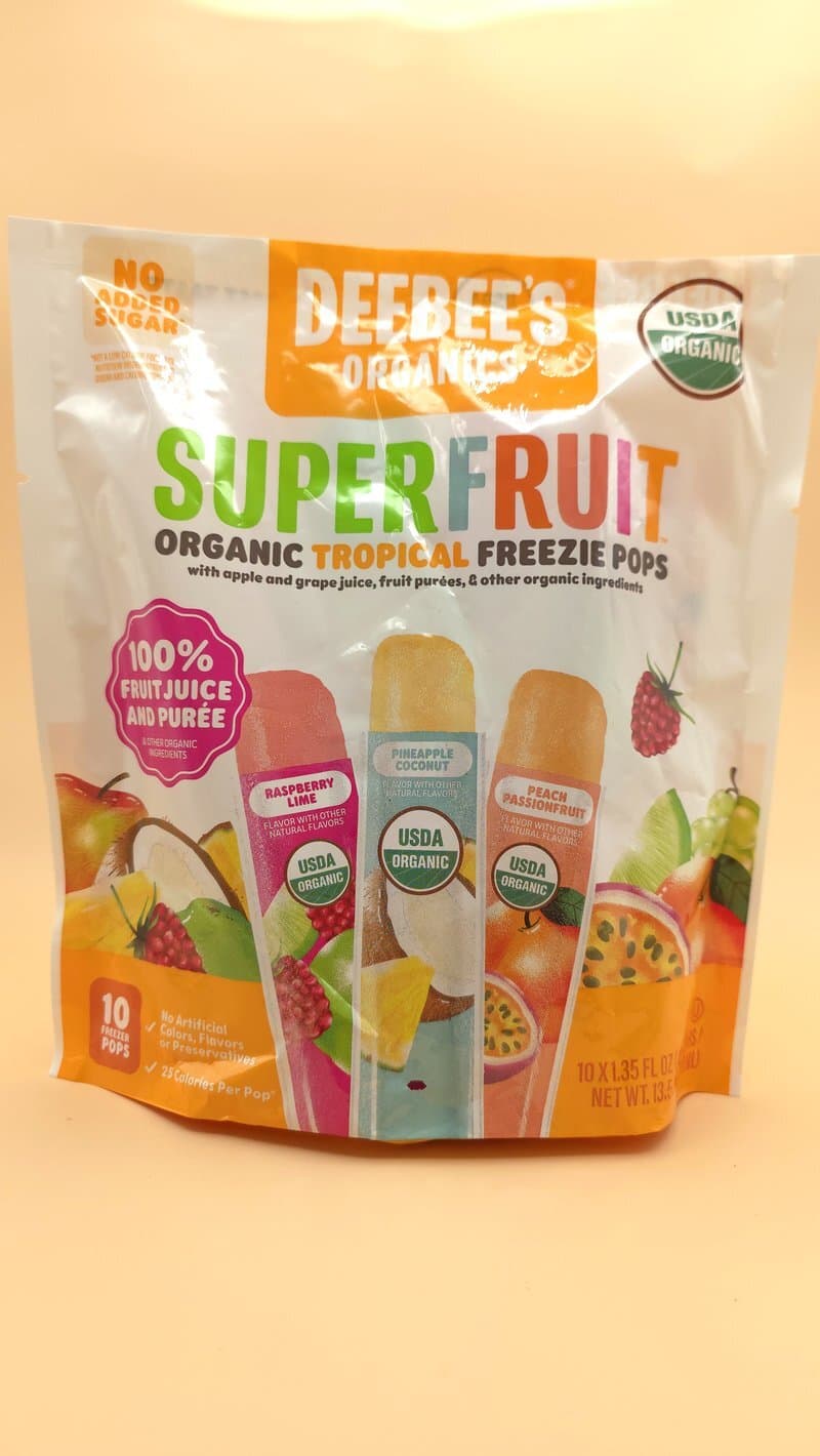 DeeBee's Organics Superfruit Organic Tropical Freezie Pops