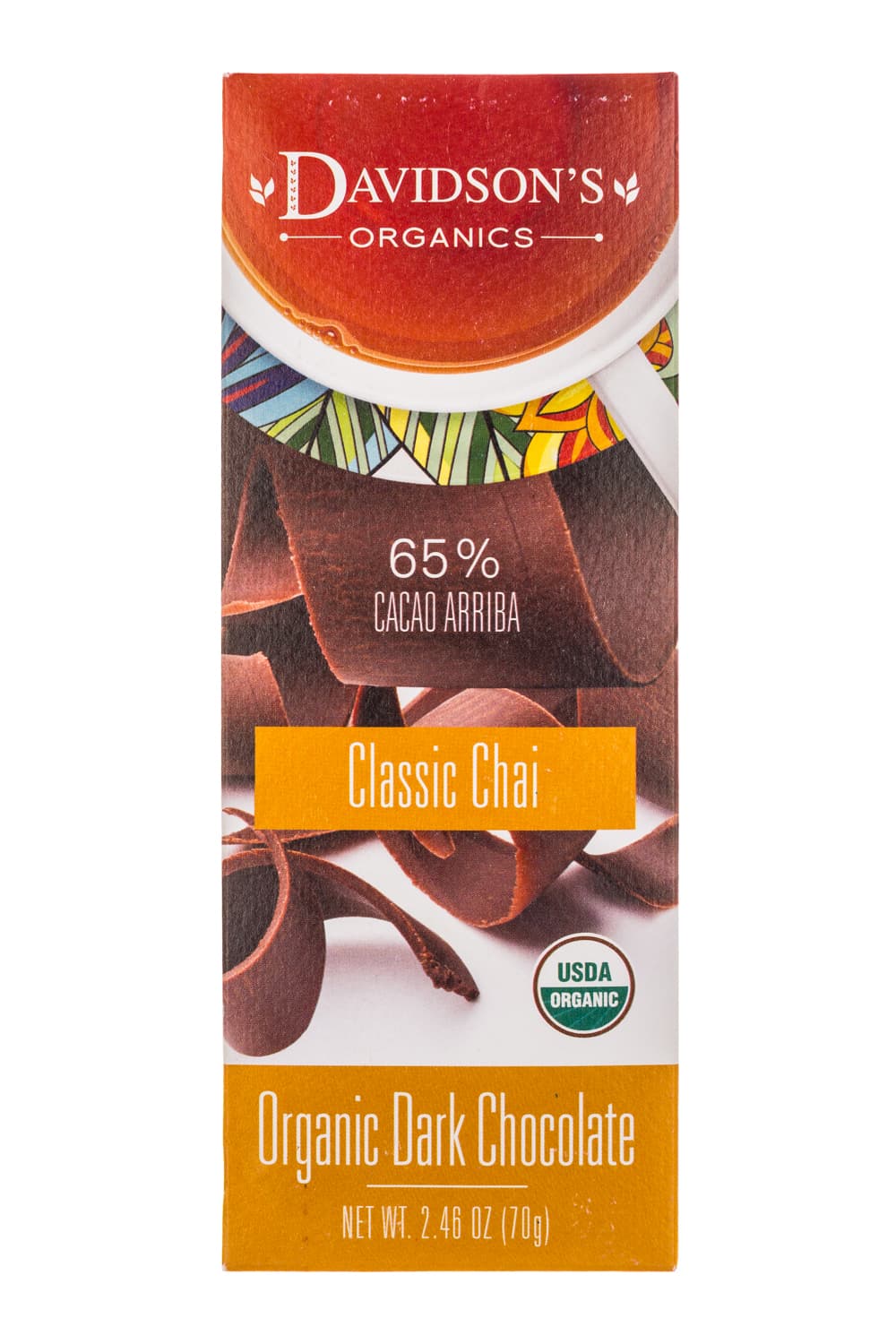 Davidson's Organics Classic chai-Dark Chocolate bar