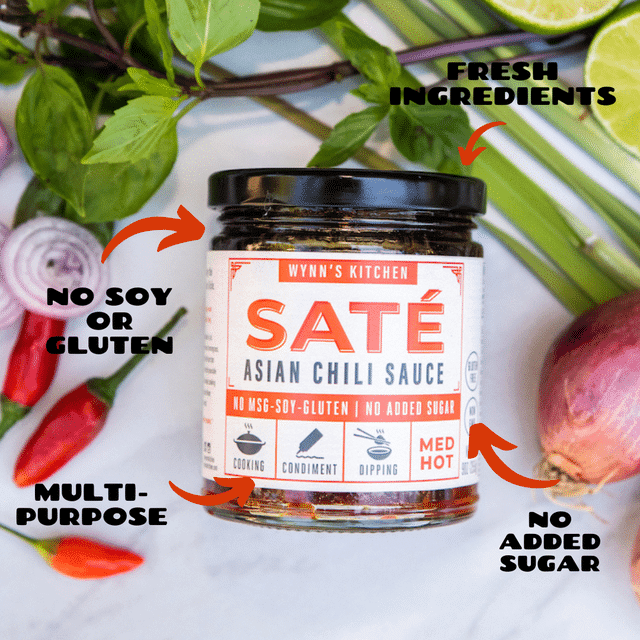 Wynn's Kitchen Sate - Asian Chili Sauce - Keto Friendly - No Added Sugar, Soy, or Gluten
