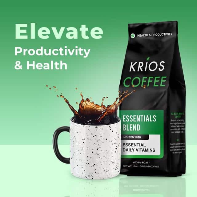 Krios Coffee Essentials Blend - Infused with Essential Daily Vitamins