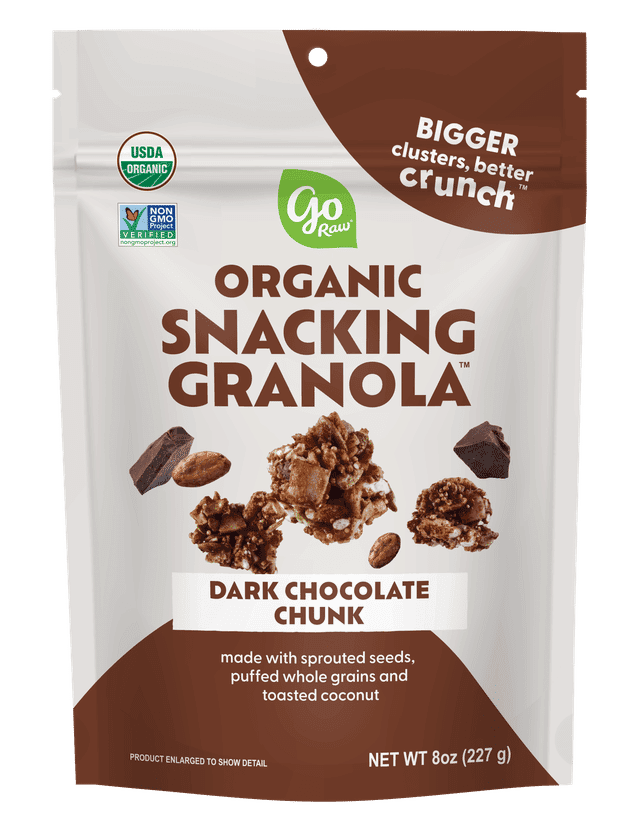 Go Raw 8oz Dark Chocolate Chunk Snacking Granola