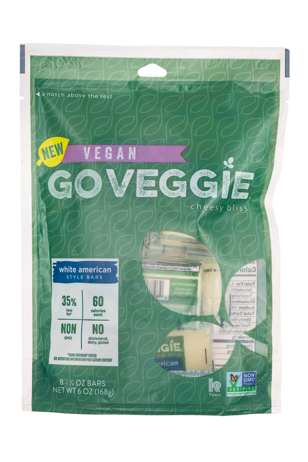 Go Veggie White American Cheese Bar
