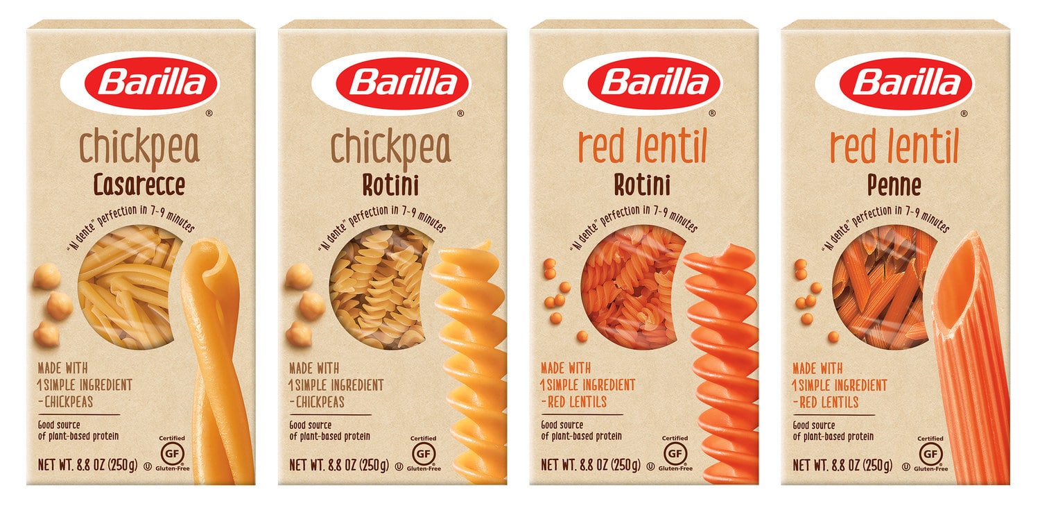 Barilla Debuts One-Ingredient Legume Pastas