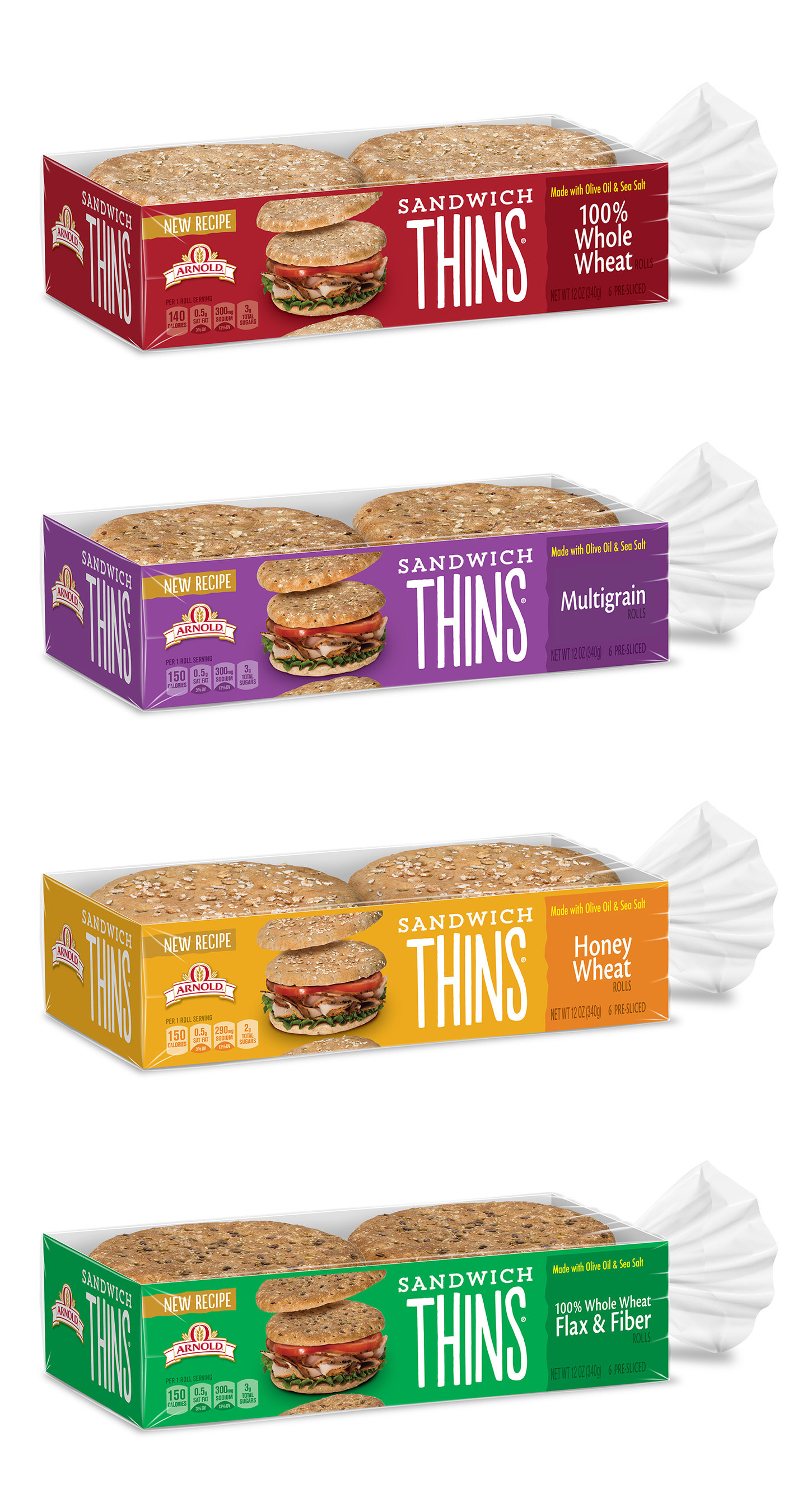 Arnold, Brownberry and Oroweat Bread Relaunch Sandwich Thins Rolls Nationwide