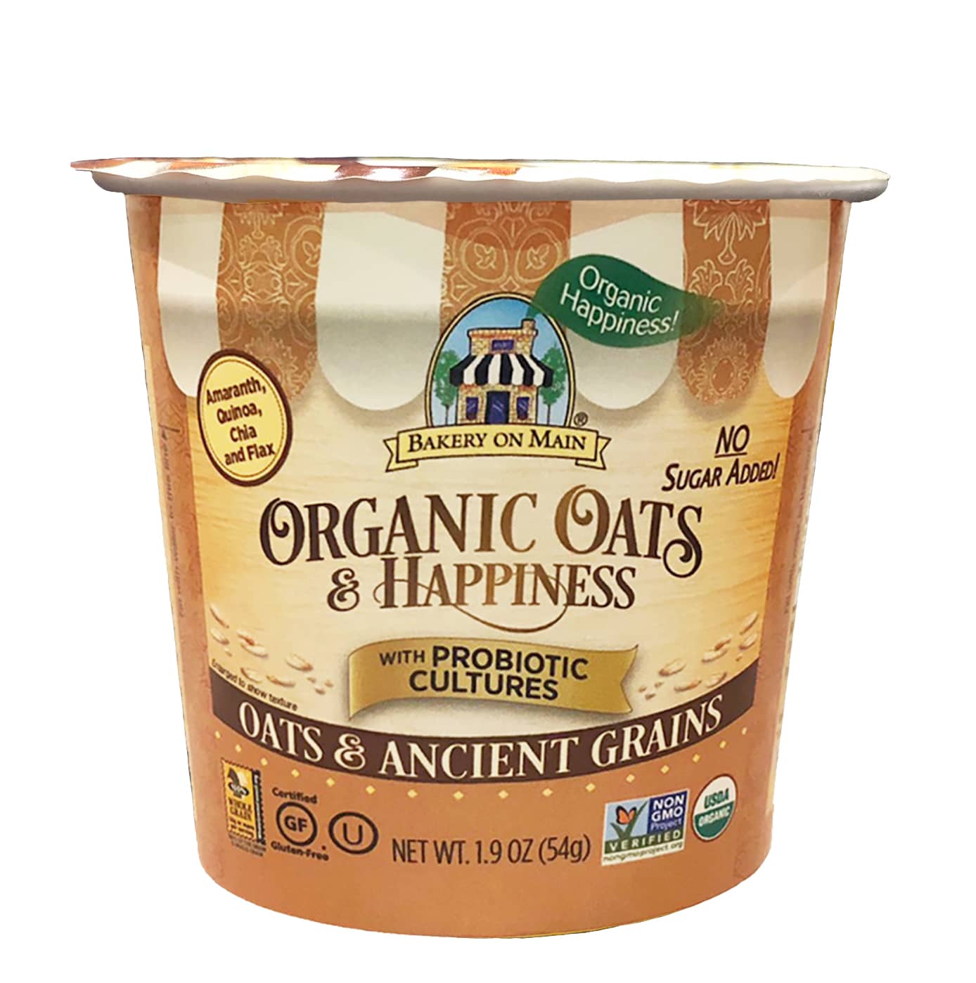 Bakery On Main Introduces Unsweetened Organic Oats & Happiness Oatmeal Cup