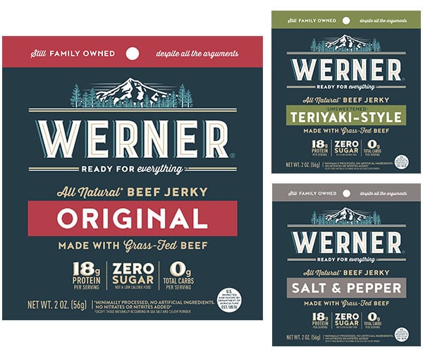 Werner Gourmet Meat Snacks Launches Zero Sugar Grass-Fed Beef Jerky