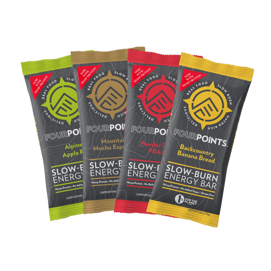 Fourpoints Slow-Burn Energy Bars Go Vegan With Hemp Protein