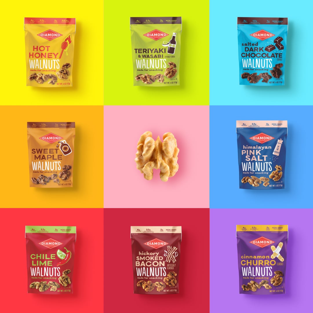 Diamond of California Launches its First-Ever Ready-to-Eat Snack Walnuts Line with Eight Flavors