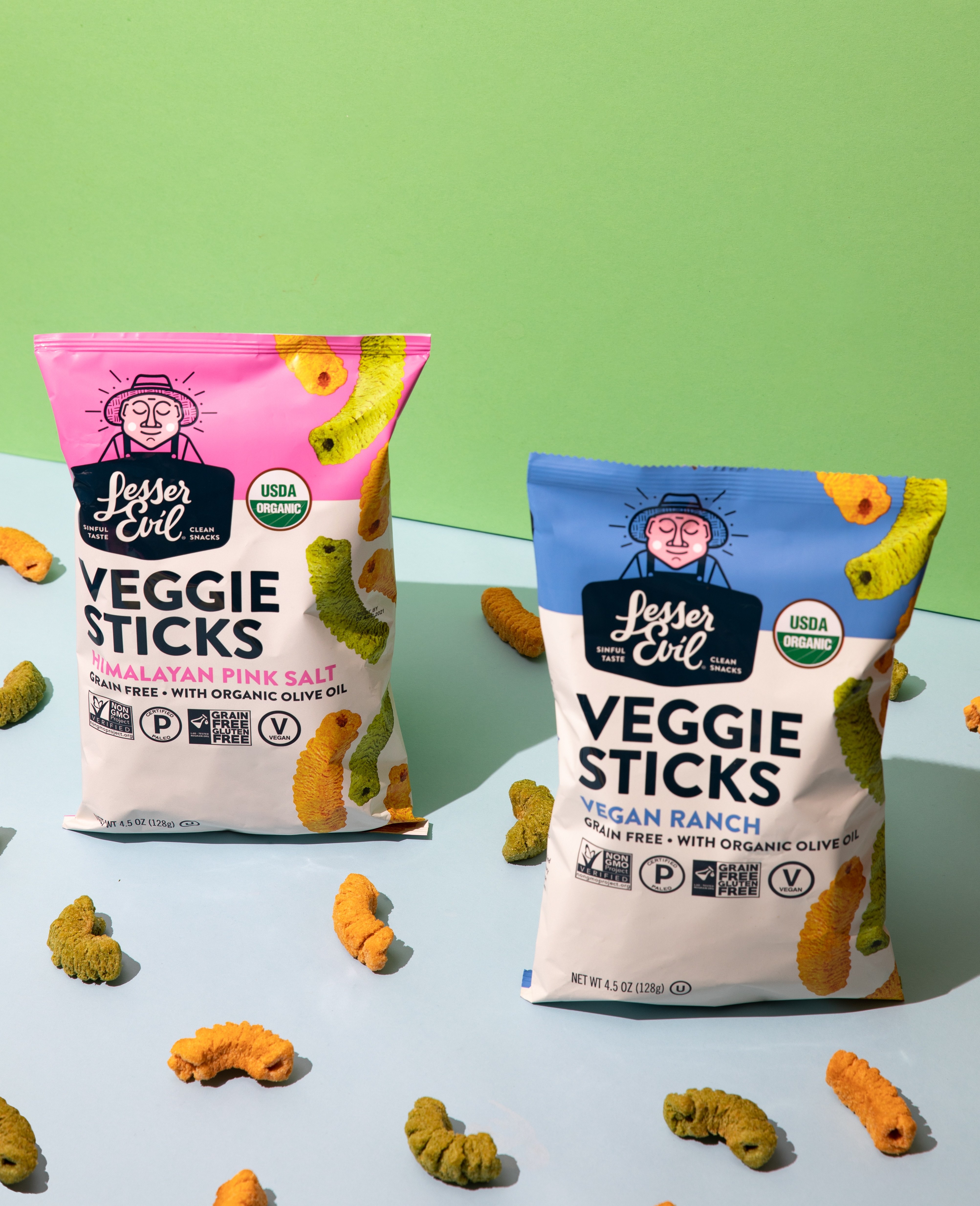 LesserEvil Launches Grain Free Veggie Sticks