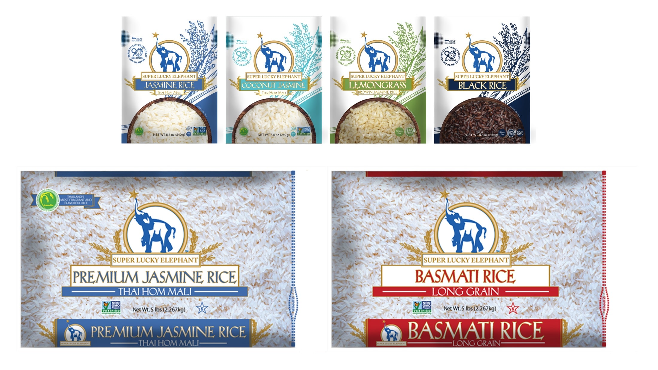 Super Lucky Elephant Debuts Three New Products and Fresh Look for Portfolio of Dry and Ready-To-Eat Rice