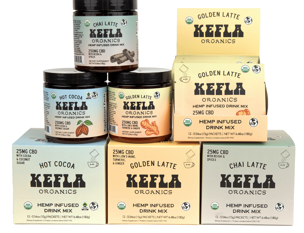 Kefla Launches New CBD Latte & Hot Cocoa Mixes