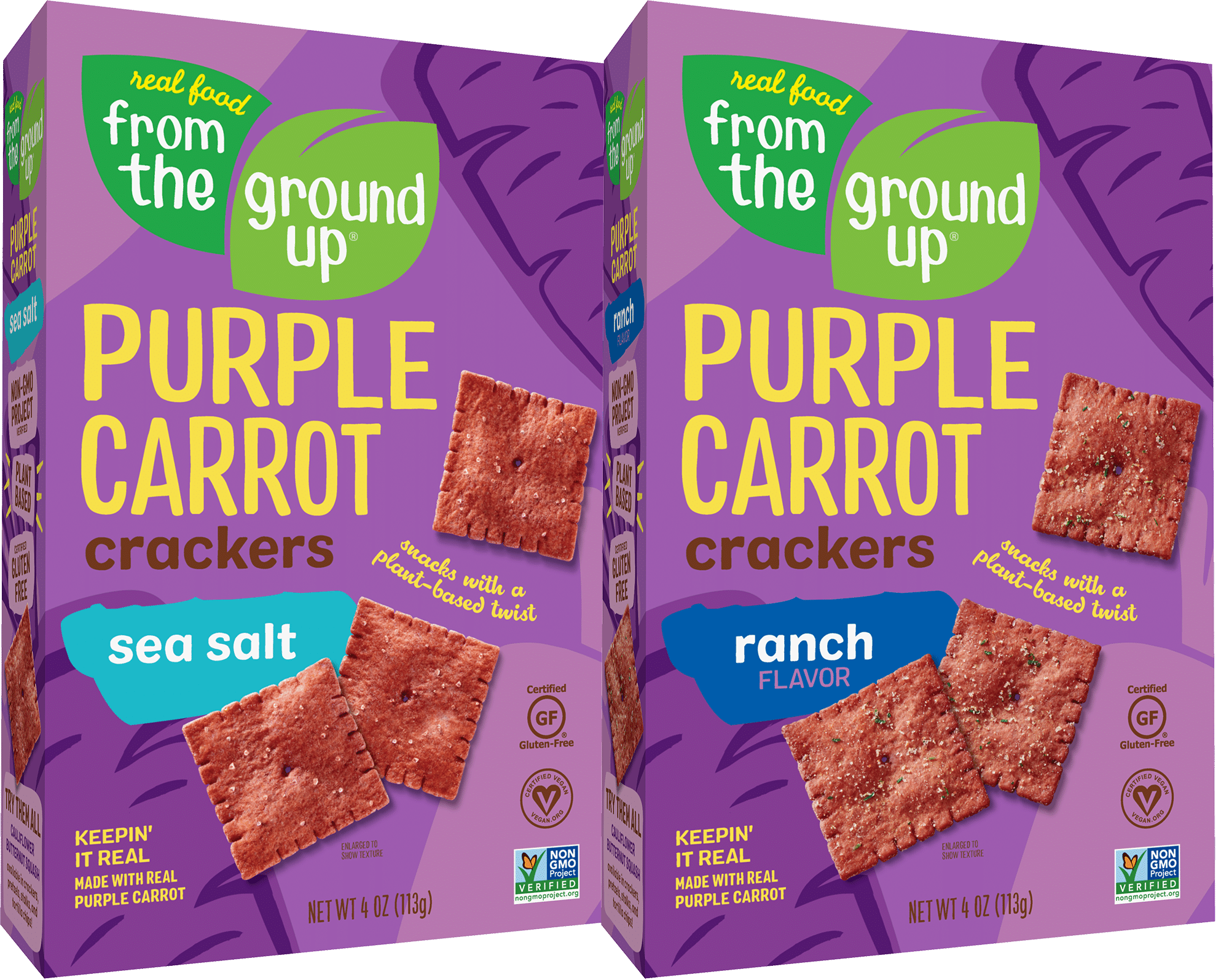 Real Food From The Ground Up Adds New Veggie to the Crew with Purple Carrot Crackers