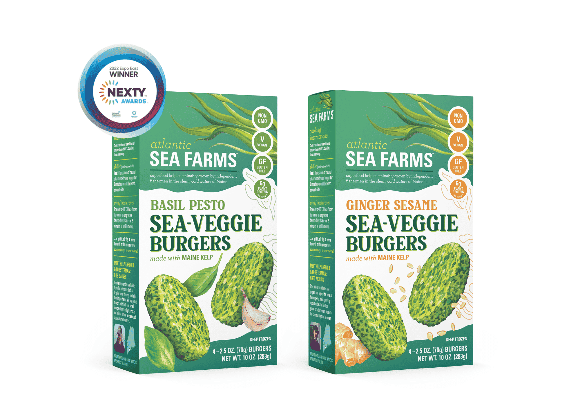 Atlantic Sea Farms Launches Two New Sea-Veggie Burgers