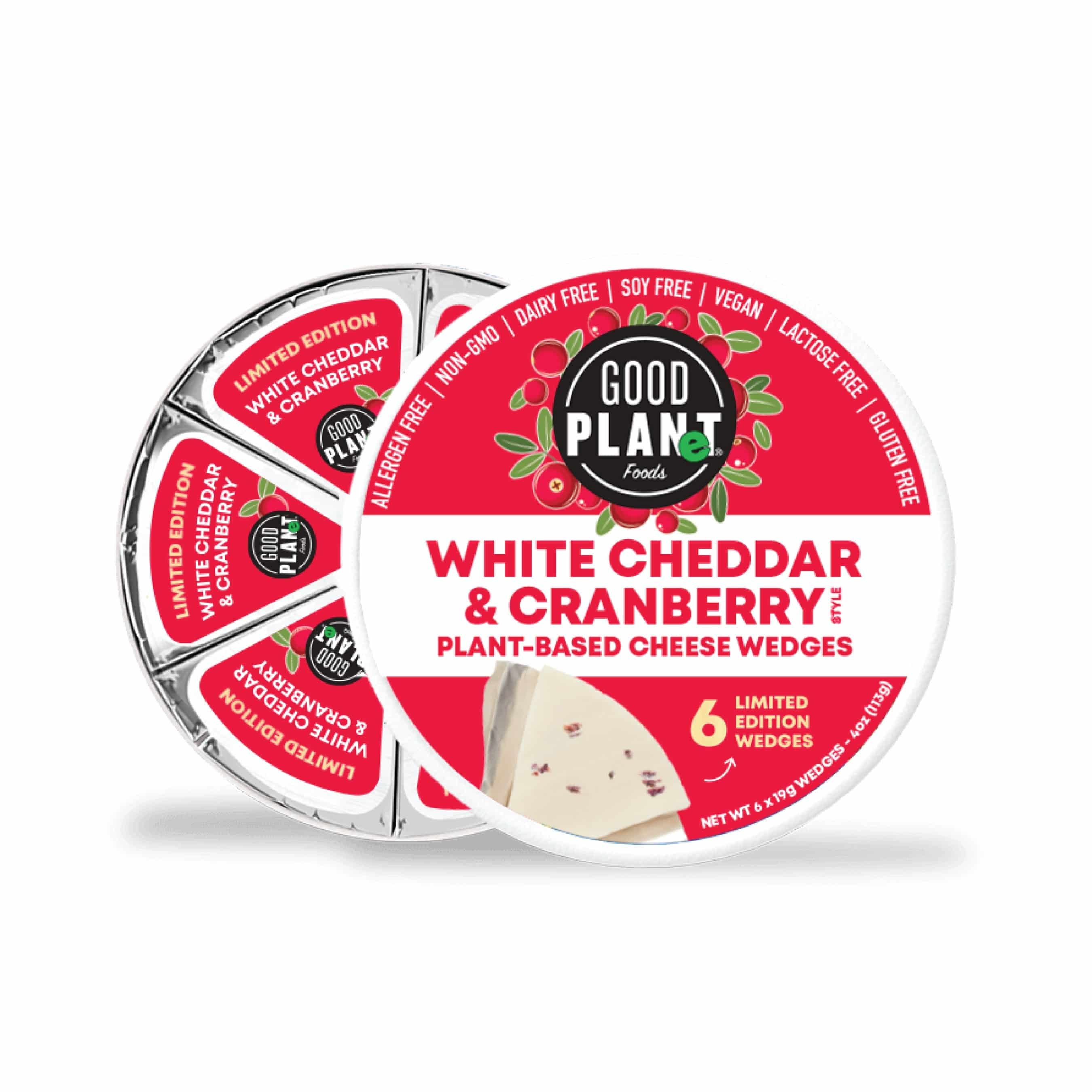 GOOD PLANeT Foods Releases White Cheddar & Cranberry Wheels and Wedges