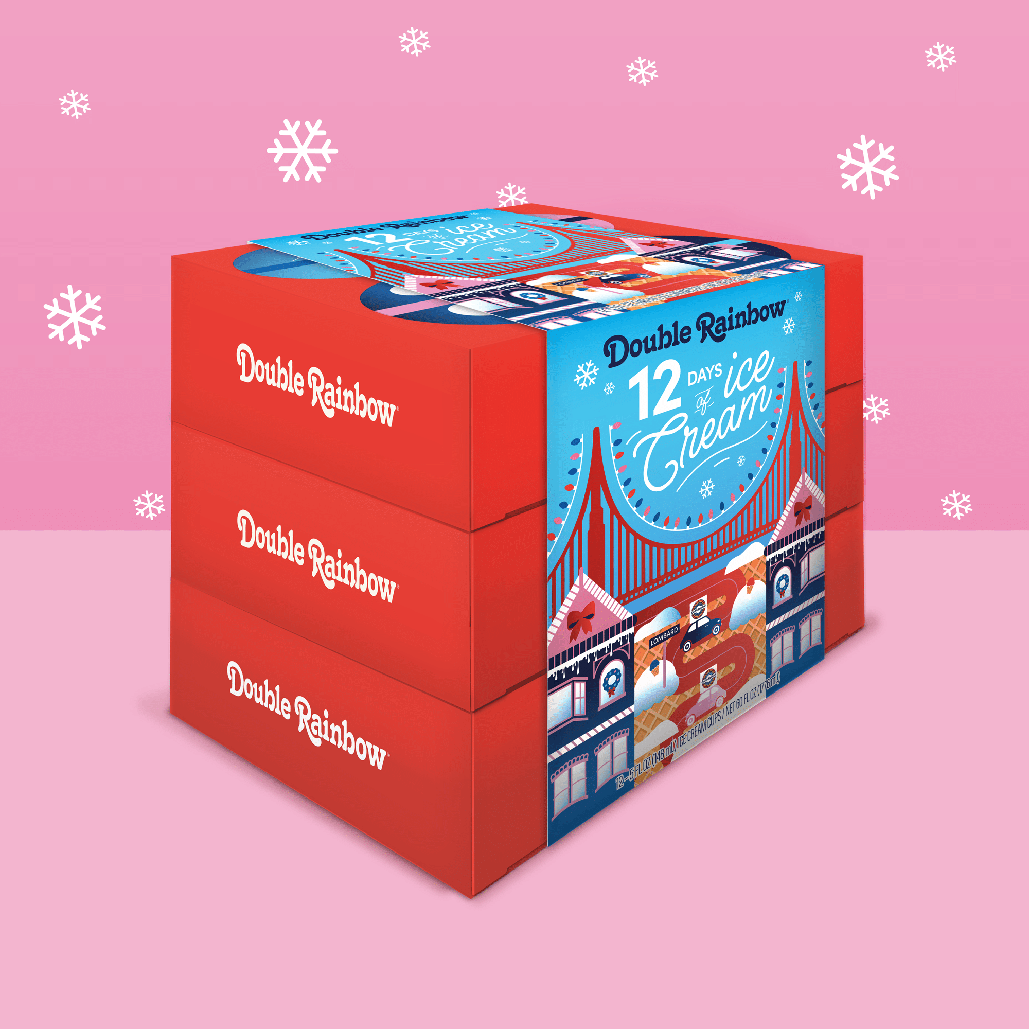 Double Rainbow Gourmet Ice Cream Announces the Launch of “12 Days of Ice Cream” Holiday Gift Box